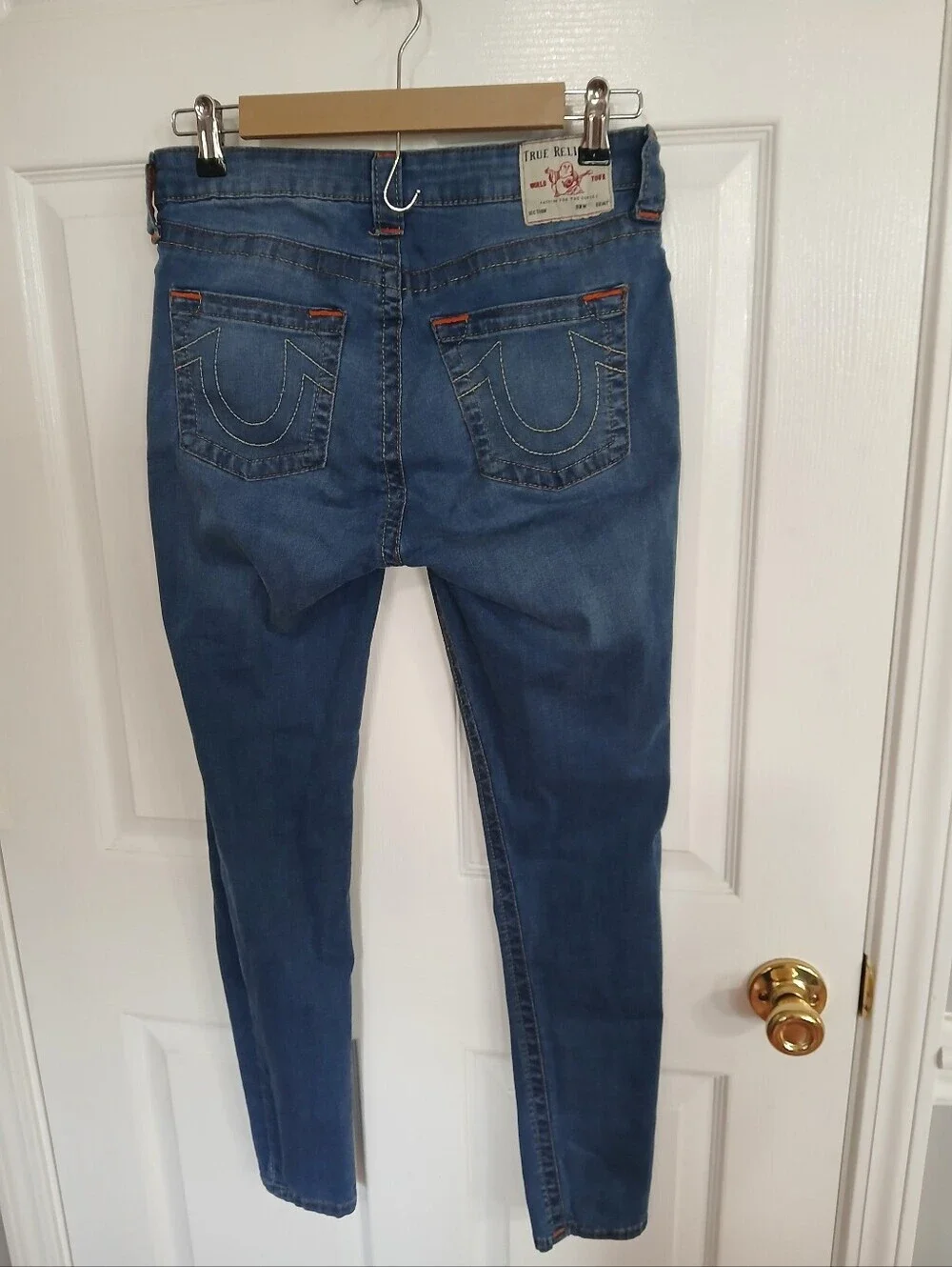 True Religion Women's Medium BlueJennie Curvy Midrise Skinny Jeans Streetwear